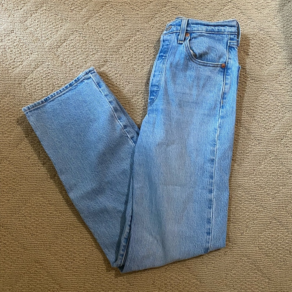 Levi's Light Blue Ribcage Straight Jeans
